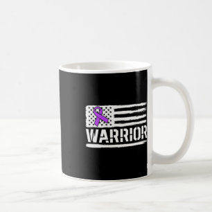 Epilepsie-Krieger-Geschenk Lila Amerikanische Flag Kaffeetasse