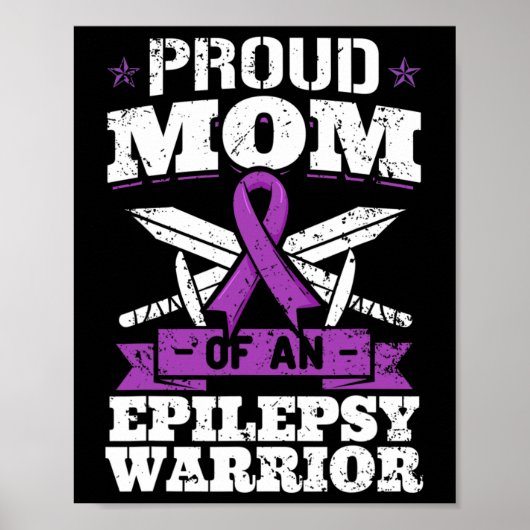 Epilepsie-Krieger-Mutter Epileptischer Anfallsleid Poster (Vorne)