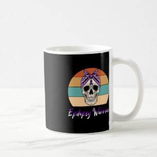 Epilepsie Krieger Vintage Schädel Lila Band Epile Kaffeetasse