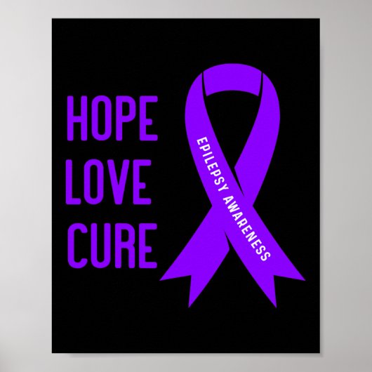 Epilepsie Krieger - Violette Epilepsie-Bewusstsein Poster (Vorne)