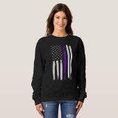 Epilepsie Lila Awareness Band 4. Juli Ameri Sweatshirt (Vorne ganz)