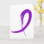 Epilepsie-Lila Band A4 Karte (Gelbe Blume)