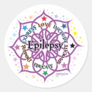 Epilepsie Lotus Runder Aufkleber