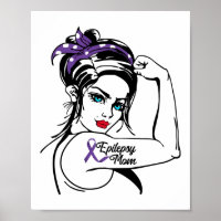 Epilepsie Mama Bewusstsein Rosie Riveter Ribbon