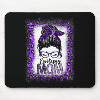 Epilepsie Mama Messy Bun Epilepsy Awareness Lila R Mousepad