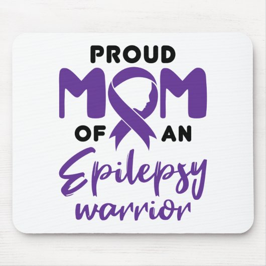 Epilepsie Mama Proud Mama eines Epilepsie-Kriegers Mousepad (Vorne)