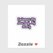 Epilepsie: Meine Reise, meine Geschichte, Lila Bew Aufkleber (Blatt)