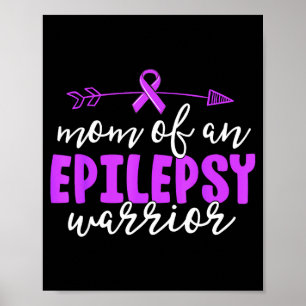 Epilepsie-Mom-Shirt Lila Band Awareness-Shirt Poster