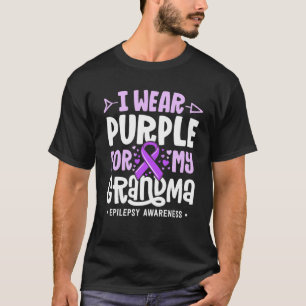 Epilepsie Ribbon ich trage Lila für meine Oma Awar T-Shirt