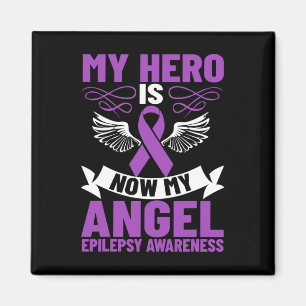 Epilepsie Ribbon My Held ist jetzt My Angel Epilep Magnet