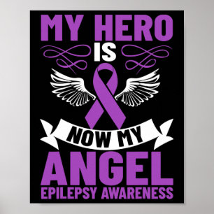 Epilepsie-Schleife Mein Held ist jetzt mein Engel Poster