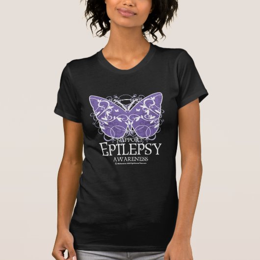 Epilepsie-Schmetterling T-Shirt (Vorderseite)