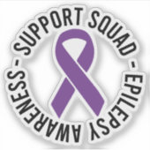 Epilepsie-Support-Squad-Bewusstseinsgeschenk Aufkleber (Vorderseite)
