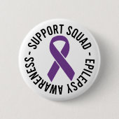 Epilepsie-Support-Squad-Bewusstseinsgeschenk Button (Vorderseite)