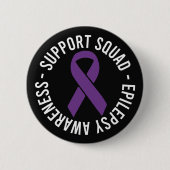 Epilepsie-Support-Squad-Bewusstseinsgeschenk Button (Vorderseite)