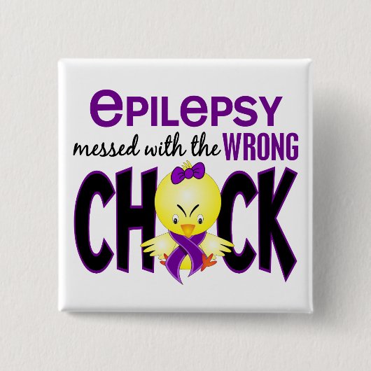 Epilepsie verwirrt mit dem falschen Küken Button (Vorderseite)