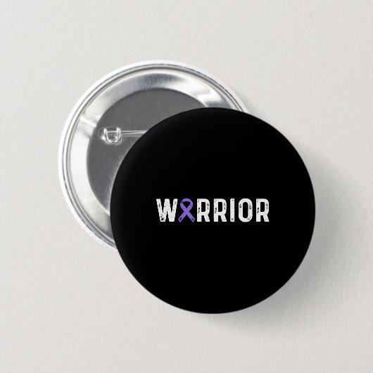 Epilepsie Warrior Awareness Lila Ribbon Men und W Button (Vorne & Hinten)