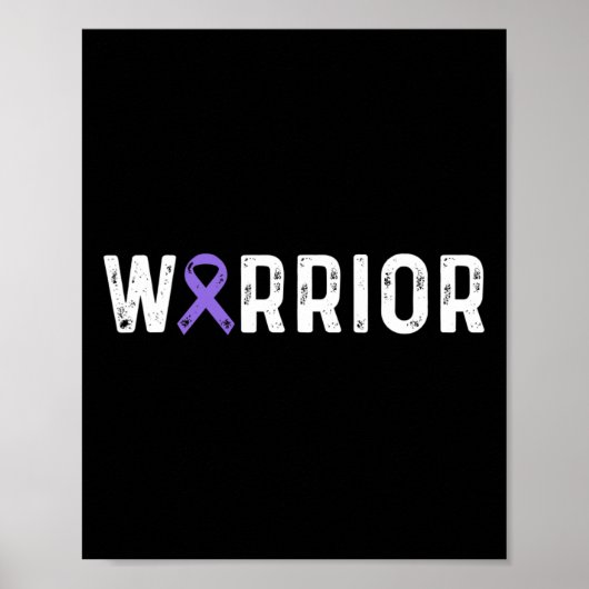 Epilepsie Warrior Awareness Lila Ribbon Men und W Poster (Vorne)