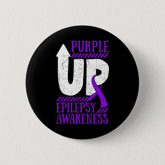 Epilepsie Warrior Day Epileptic Ribbon Epilepsie P Button (Vorderseite)