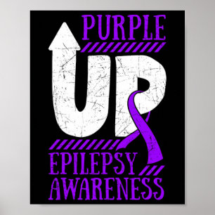 Epilepsie Warrior Day Epileptic Ribbon Epilepsie P Poster