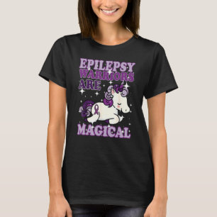 Epilepsie Warrior Epileptic Day Lila Unicorn T-Shirt