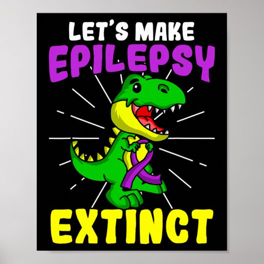 Epilepsie Warrior Epileptic Extinct Dinosaurier Se Poster (Vorne)