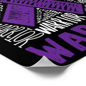 Epilepsie Warrior Family Support Geschenk Lila Ban Poster (Ecke)