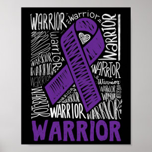 Epilepsie Warrior Family Support Geschenk Lila Ban Poster