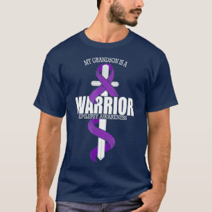 Epilepsie Warrior Grandson Epilepsie Bewusstsein T-Shirt