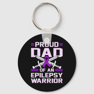 Epilepsie Warrior Lila Ribbon Awareness Montag Gra Schlüsselanhänger