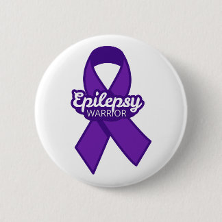 Epilepsie Warrior Lila Ribbon Epilepsie Bewusstsei Button