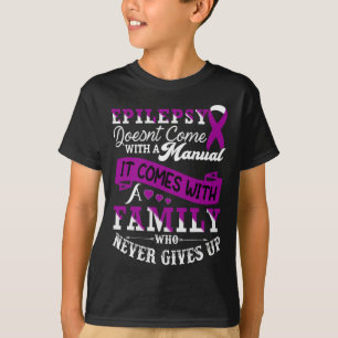 Epilepsie Warrior Lila Ribbon Epilepsie Bewusstsei T-Shirt