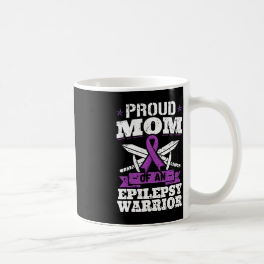 Epilepsie Warrior Mama Epileptische Krampfanfälle Kaffeetasse (Rechts)
