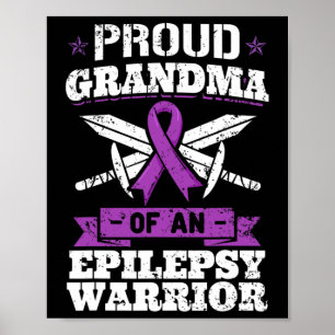 Epilepsie Warrior Oma Epileptic Krampfanfälle Poster