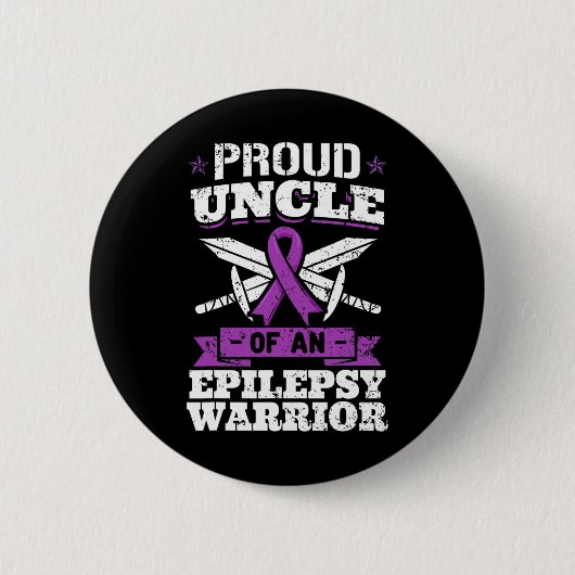 Epilepsie Warrior Onkel Epileptic Krampfanfälle Button (Vorderseite)