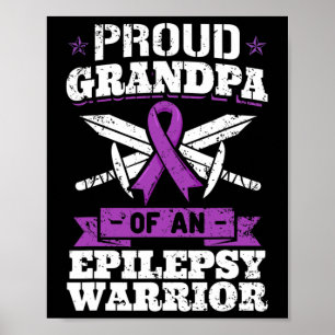 Epilepsie Warrior Opa Epileptische Krampfanfälle Poster