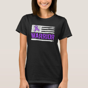 Epilepsie Warrior Ribbon Lila Epilepsie Bewusstsei T-Shirt