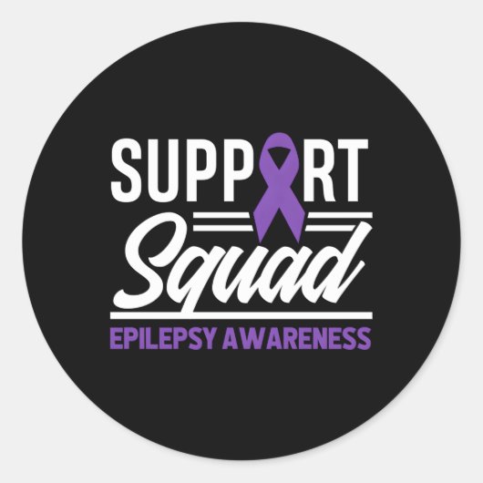 Epilepsie Warrior Support Squad Unterstützung Epil Runder Aufkleber (Vorderseite)