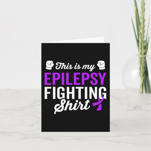Epilepsie Warrior Survivor Bewusstsein wird gut wi Karte (Vorderseite)