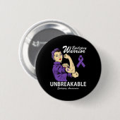 Epilepsie Warrior Unbrechbare Epilepsie Bewusstsei Button (Vorne & Hinten)