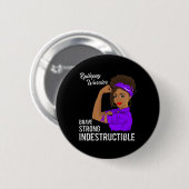 Epilepsie Warrior unstrukturierbare Überlebensbewu Button (Vorne & Hinten)
