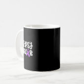 Epilepsie Warriors Kids Lila Band-Bewusstseinsbild Kaffeetasse (Vorderseite Links)