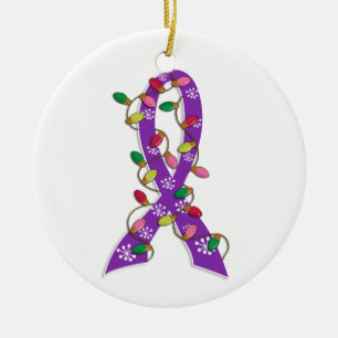 Epilepsie-Weihnachtslicht-Band Keramik Ornament