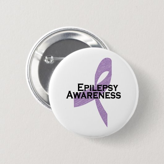 Epilepsiebewusstseinsband Button (Vorne & Hinten)