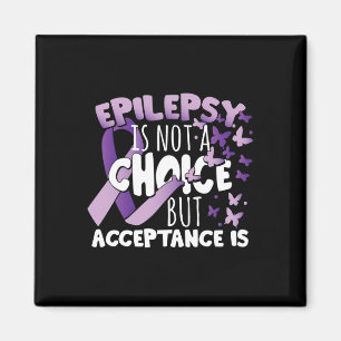 Epilepsy Awarenes Lila Ribbon Magnet