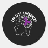 Epilepsy Awareness 5  Runder Aufkleber (Vorderseite)
