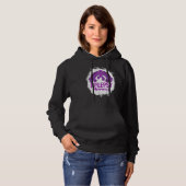 Epilepsy Awareness Bleached Rainbow Purple Ribbon Hoodie (Vorne ganz)