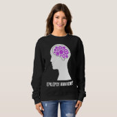 Epilepsy Awareness Brain Aware Epileptic Warrior S Sweatshirt (Vorne ganz)