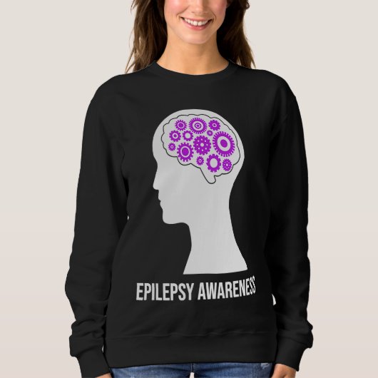 Epilepsy Awareness Brain Aware Epileptic Warrior S Sweatshirt (Vorderseite)