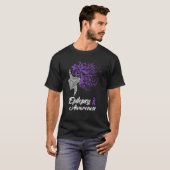 Epilepsy Awareness Butterfly Purple Ribbon Women T-Shirt (Vorne ganz)